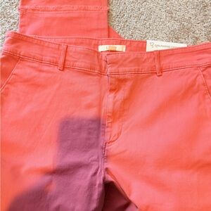 LOFT Coral Pink Girlfriend Chino Pants